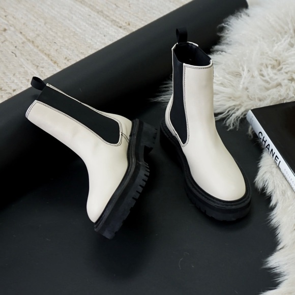 Billini Shoes - Billini Valeska Boot in Stone/Black Contrast